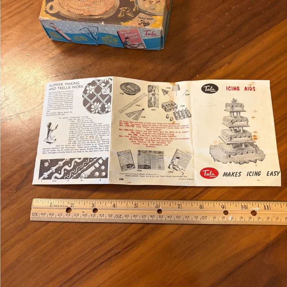 Vintage Tala Icing Set Complete Original Box Cake Cupcake Decorating Kit